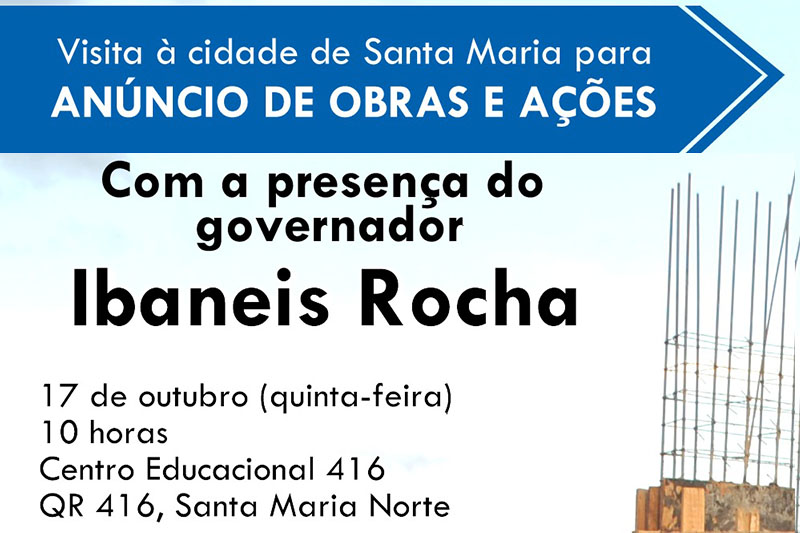 Governador Ibaneis Rocha e deputada Jaqueline Silva, juntos por Santa Maria
