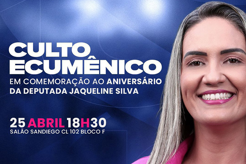 Culto ecumênico marca aniversário da deputada Jaqueline Silva
